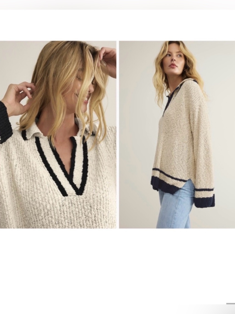 Like New Z Supply Hammond Oversized Polo Sweater (Size L) - Picture 9 of 9